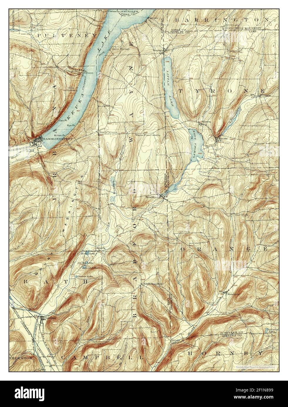 Hammondsport, New York, map 1903, 162500, United States of America by