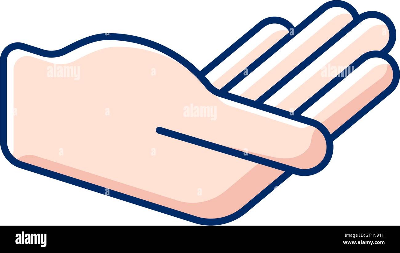 Hand holding something RGB color icon Stock Vector Image & Art - Alamy