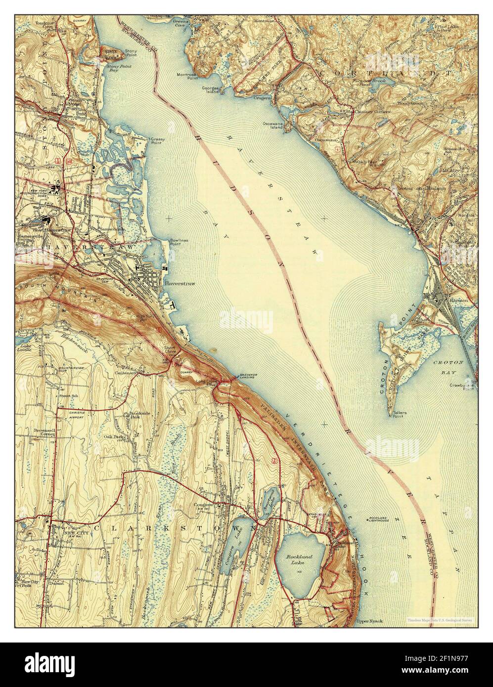 Haverstraw, New York, map 1943, 131680, United States of America by