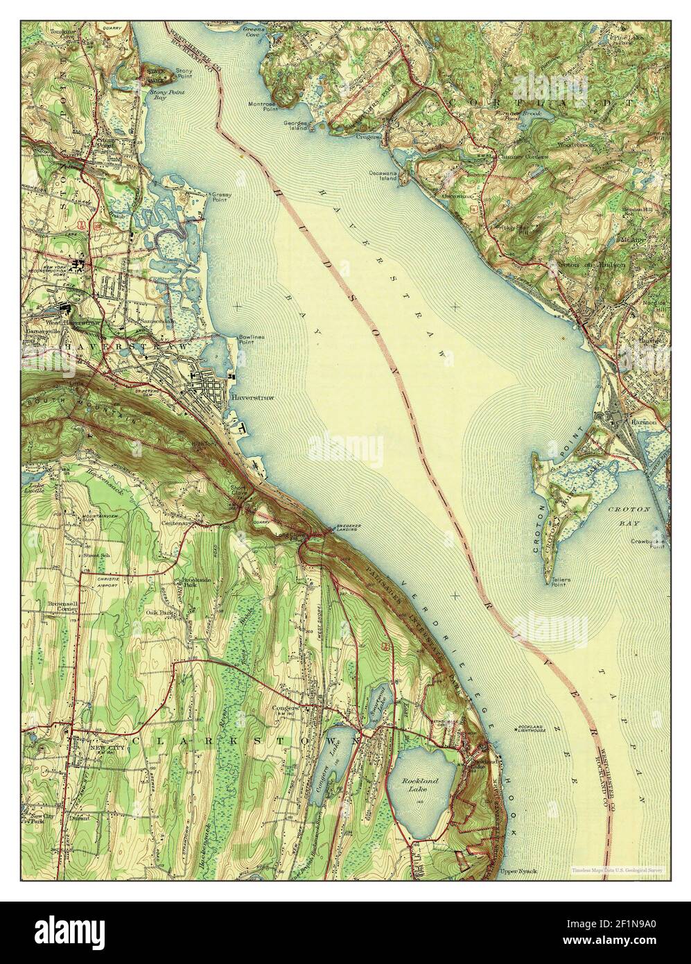 Haverstraw, New York, map 1943, 131680, United States of America by