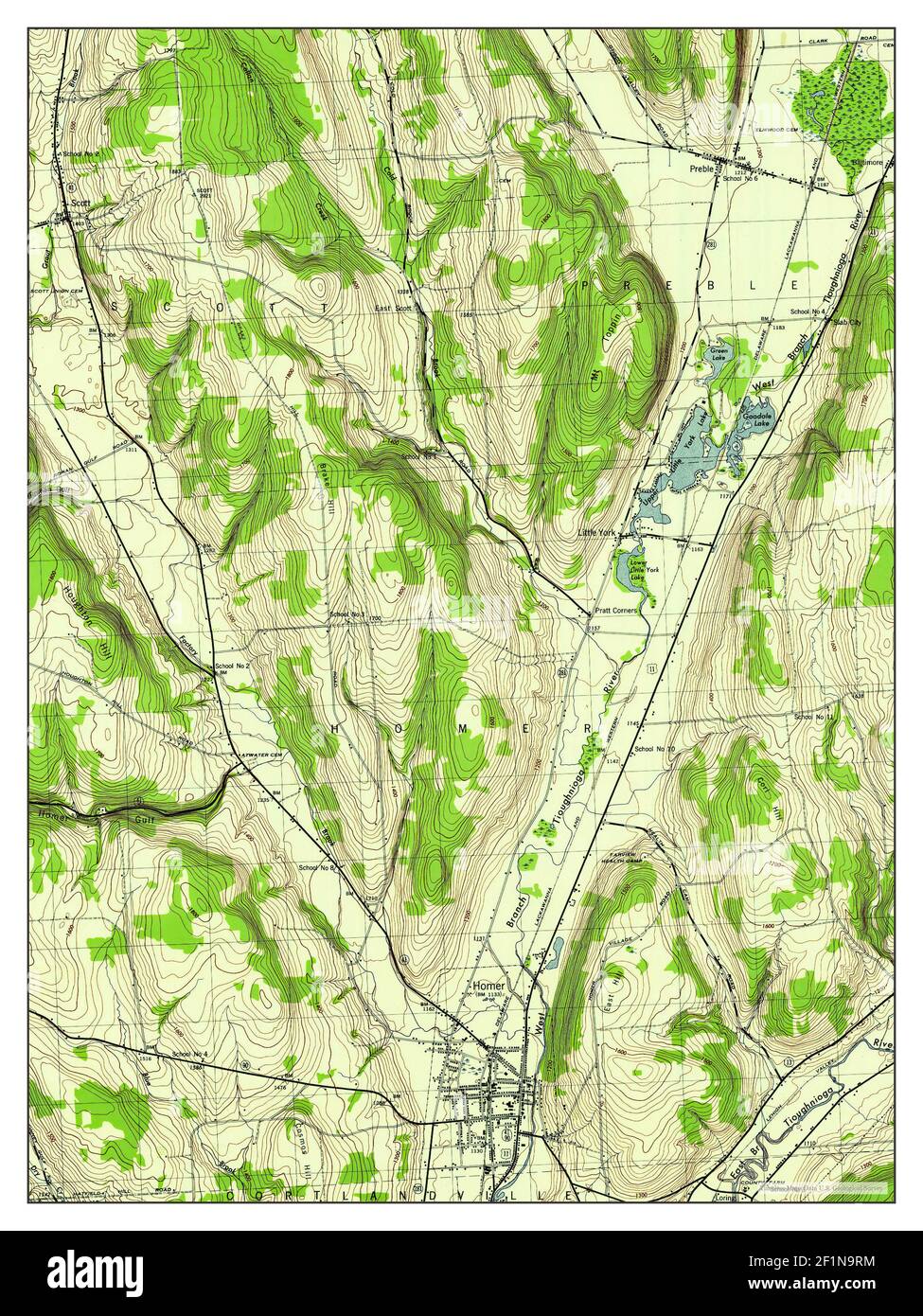 Homer, New York, map 1944, 131680, United States of America by