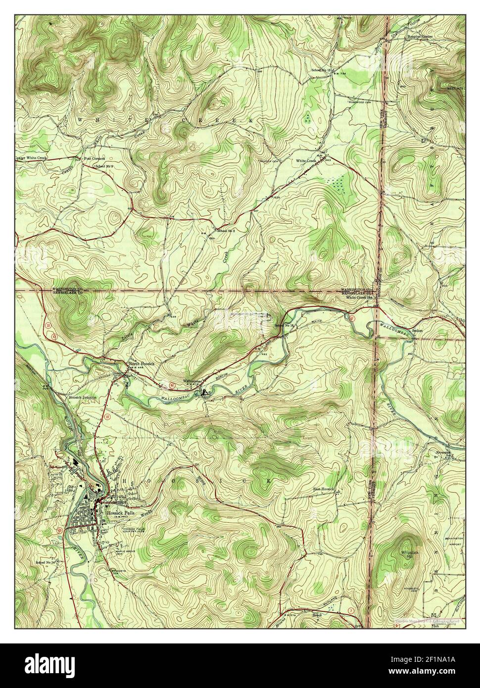 Hoosick Falls, New York, map 1946, 131680, United States of America by