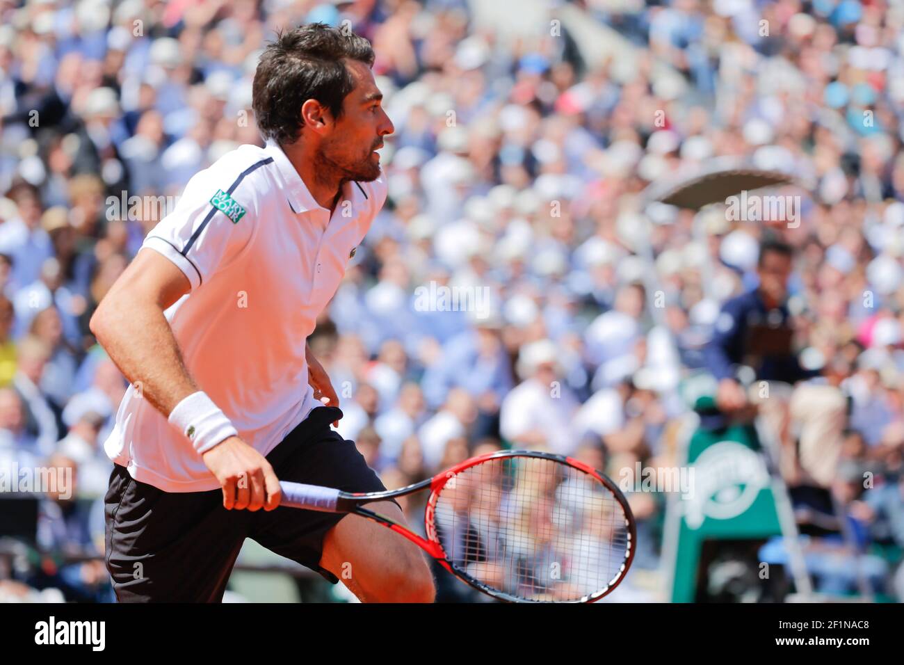 Jeremy Chardy (FRA) lost against Andy Murray (GBR) during the French Tennis  Open at the Roland Garros stadium in Paris, France, on June 1, 2015. Photo  Stephane ALLAMAN / DPPI Stock Photo - Alamy