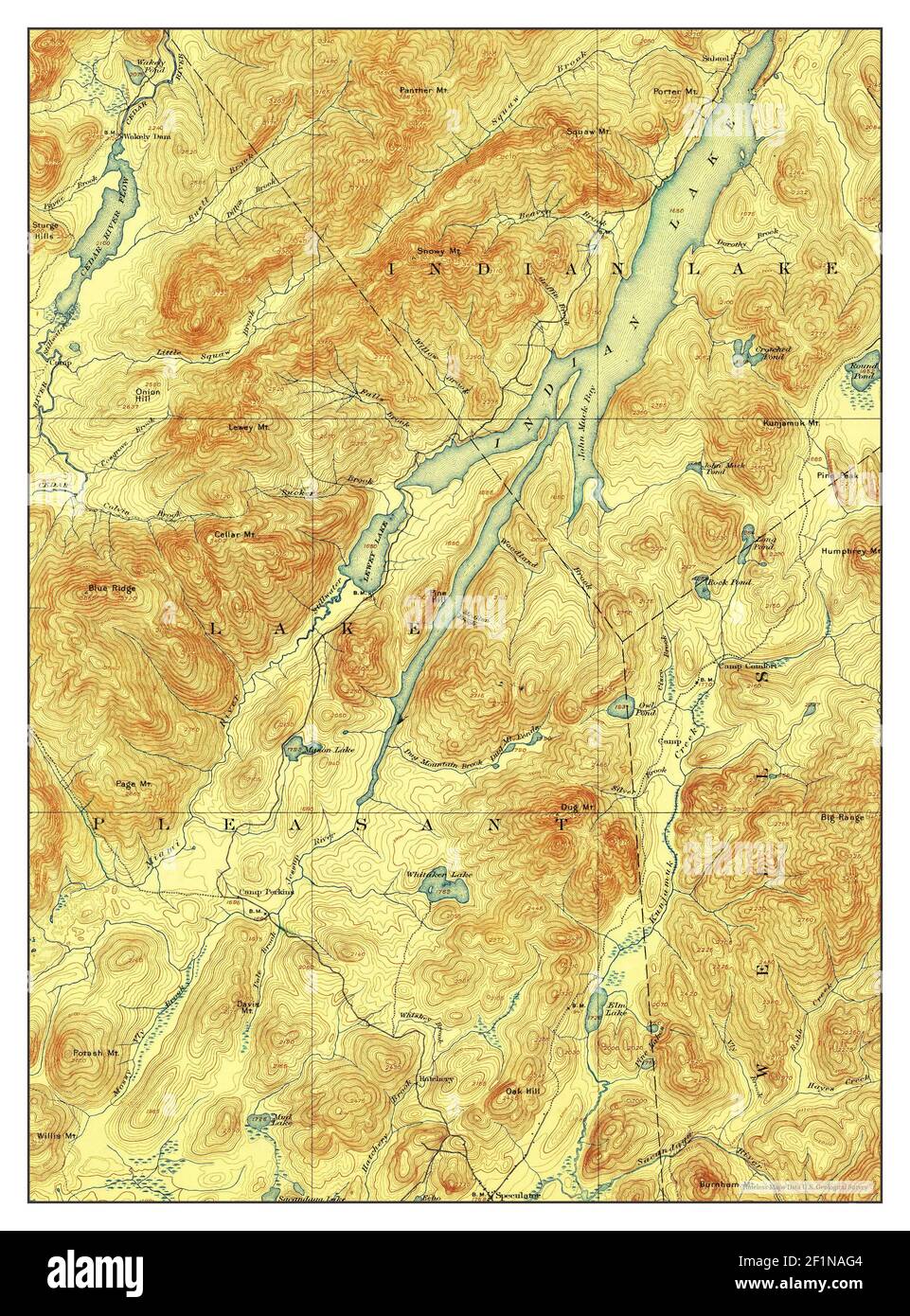 Indian Lake, New York, map 1902, 1:62500, United States of America by Timeless Maps, data U.S. Geological Survey Stock Photo