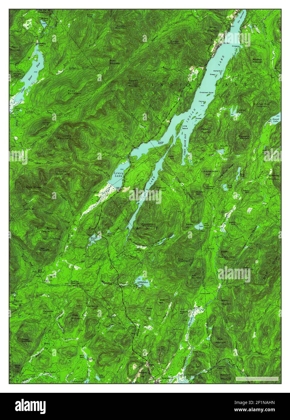 Indian Lake, New York, map 1954, 162500, United States of America by