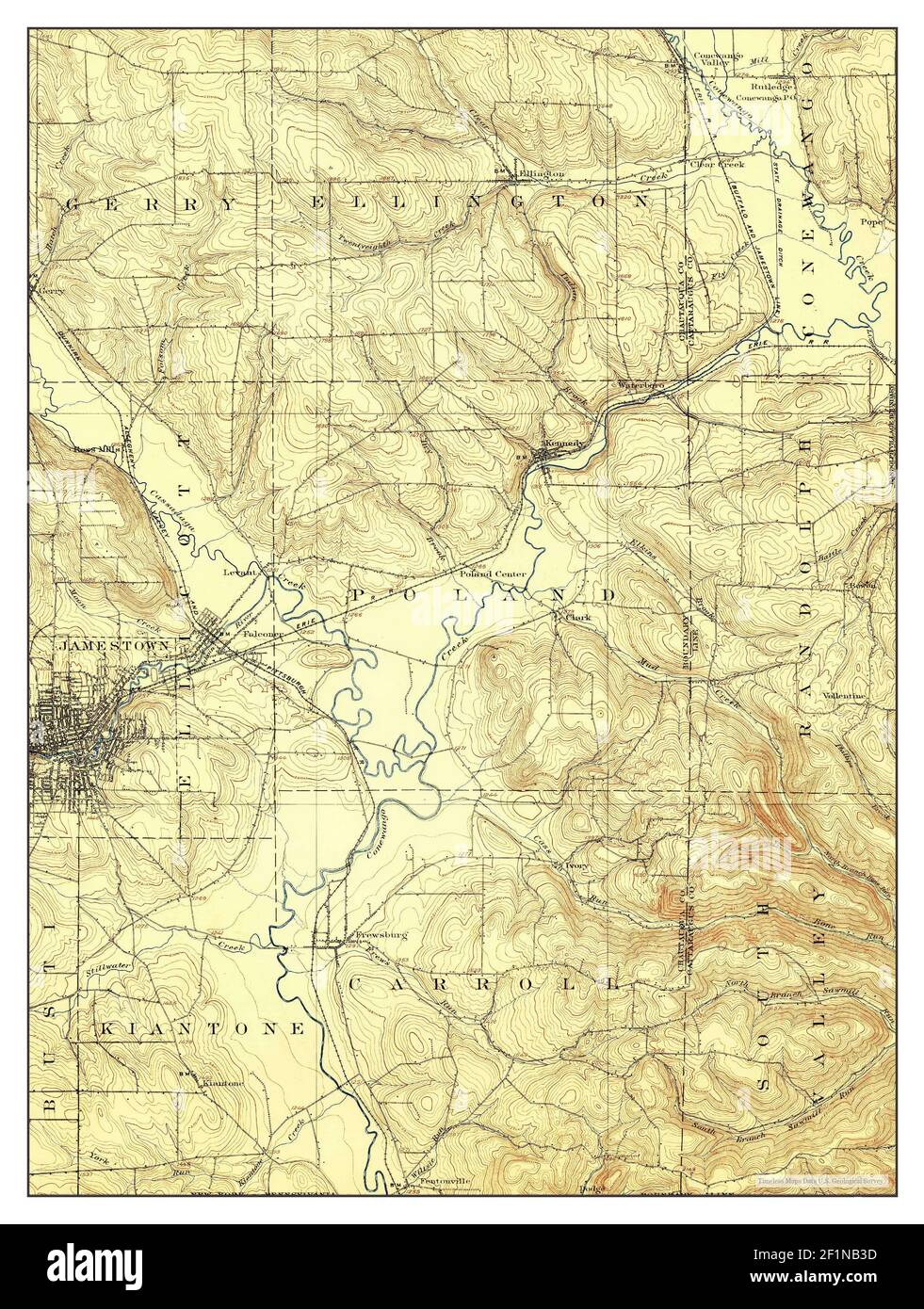 Jamestown, New York, map 1905, 162500, United States of America by