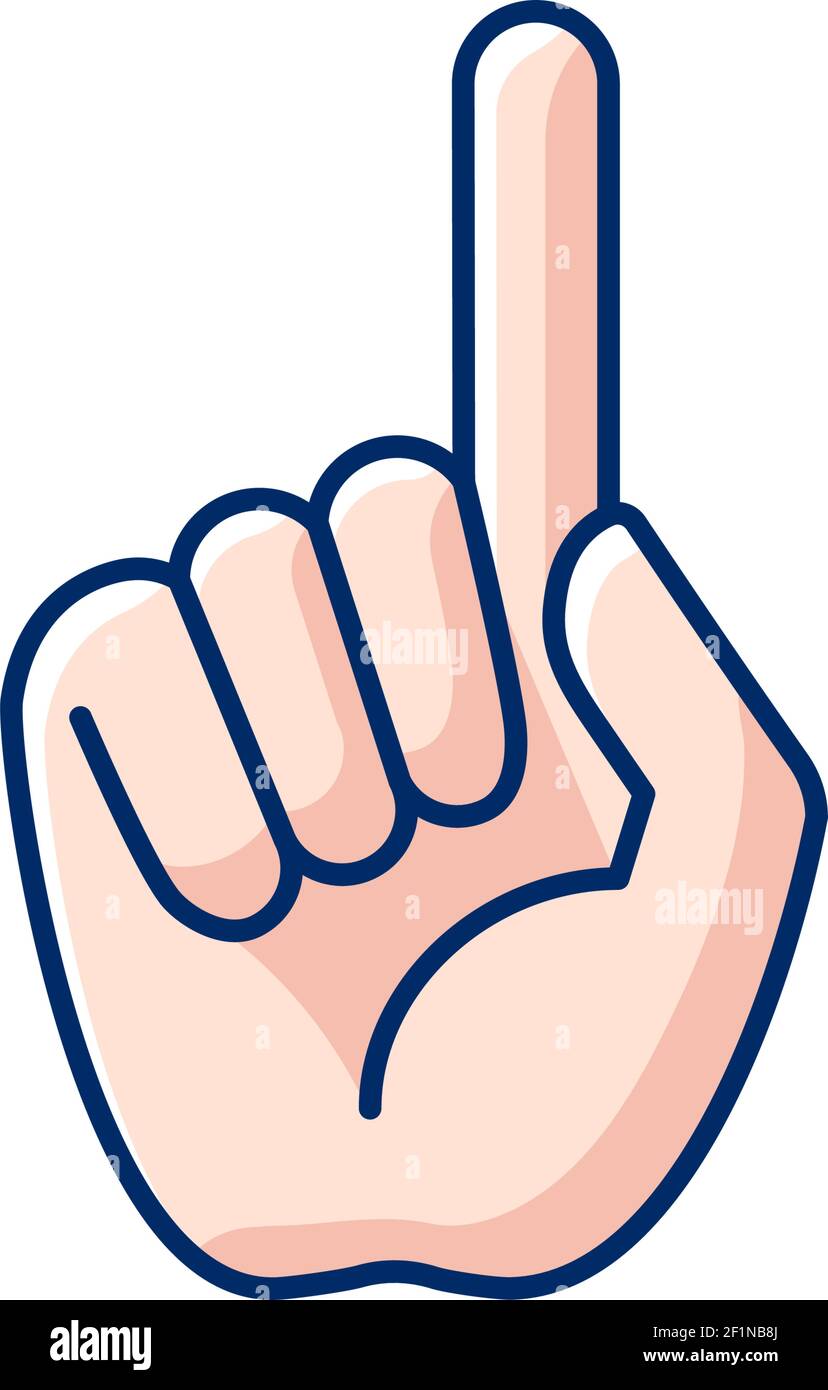 One finger pointing RGB color icon Stock Vector Image & Art - Alamy