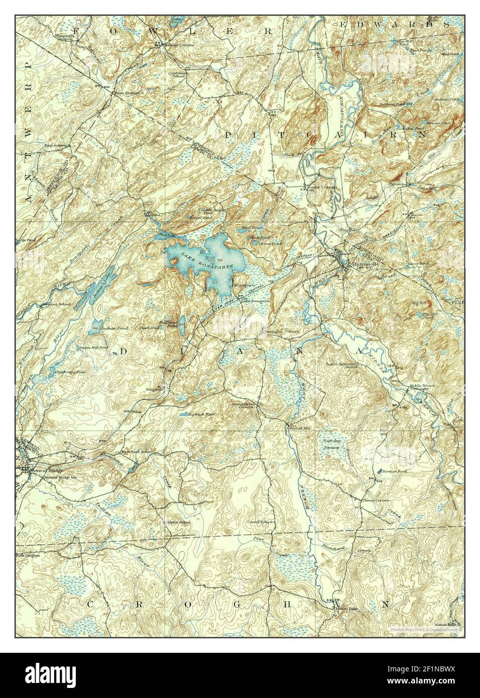 Lake Bonaparte, New York, map 1913, 162500, United States of America by Timeless Maps, data U.S