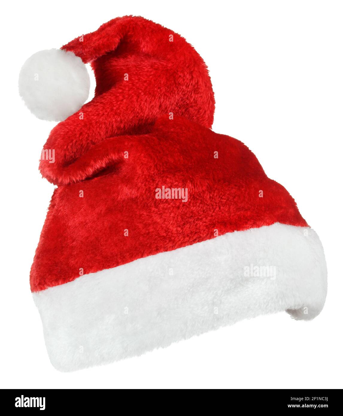 Santa Claus red hat isolated on white background Stock Photo - Alamy