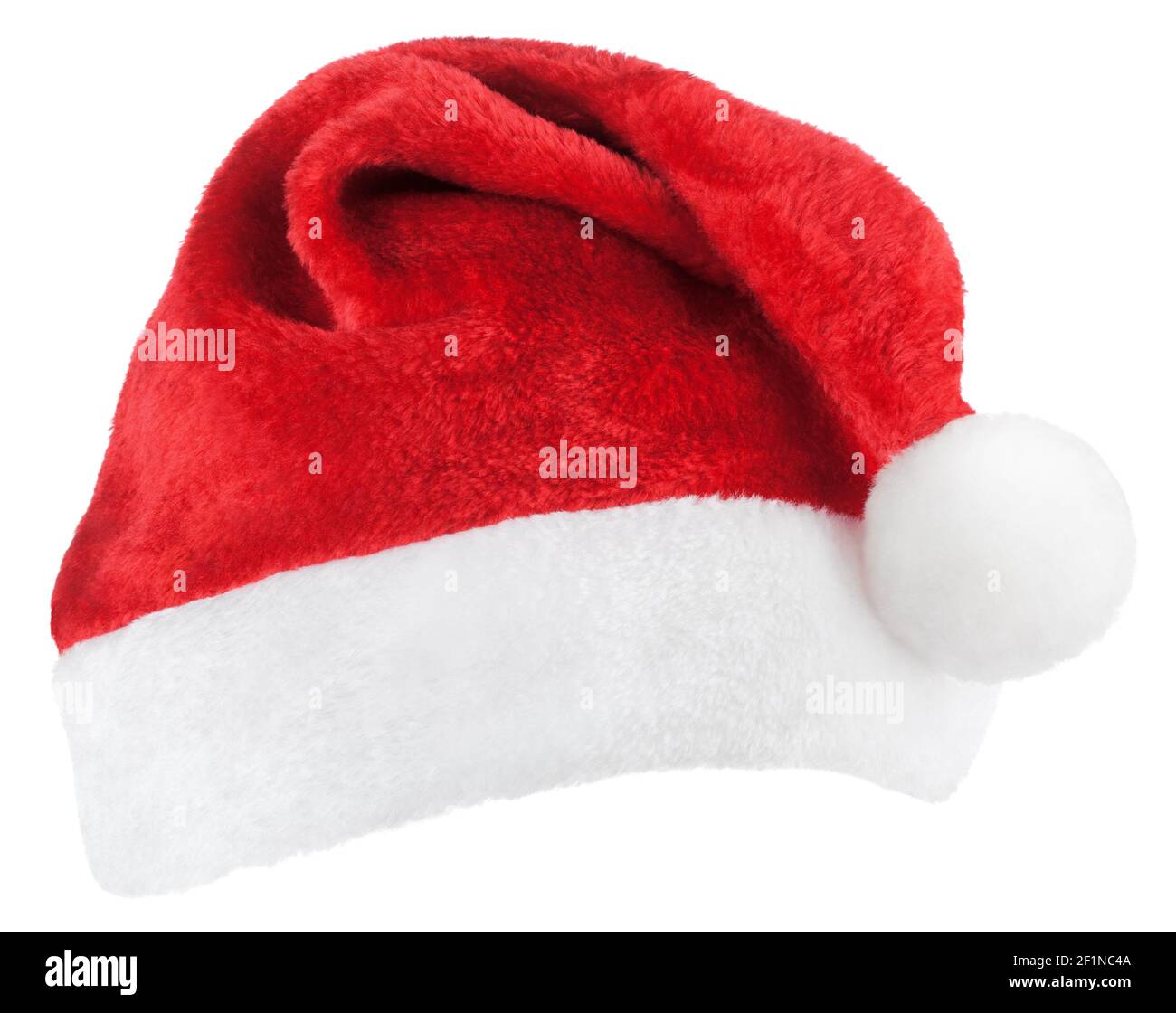 Santa Claus or christmas red hat isolated on white background Stock Photo