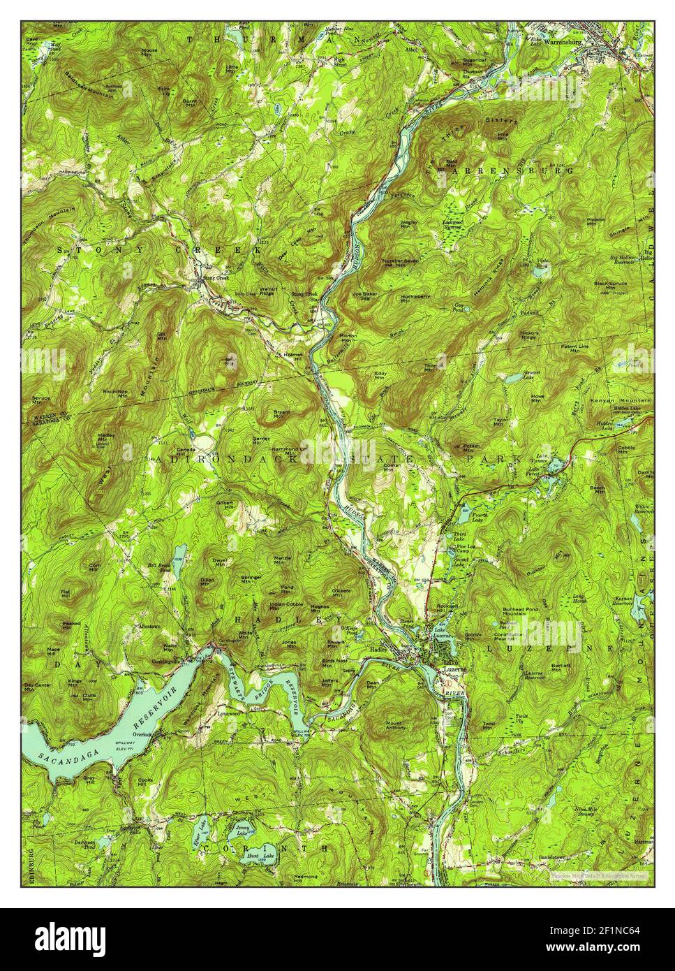 Lake Luzerne, New York, map 1955, 162500, United States of America by