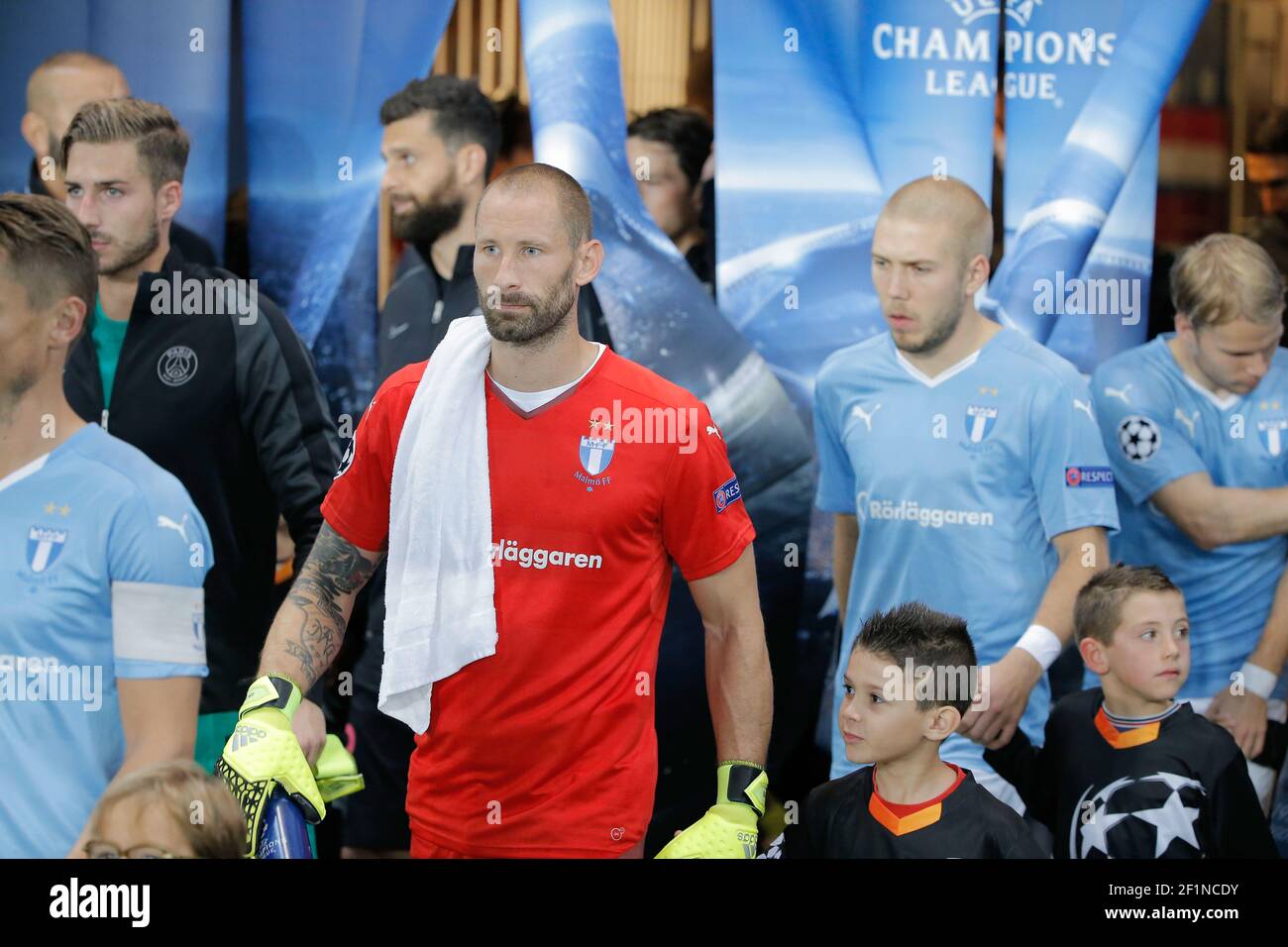 Johan Wiland (Malmo FF) during the UEFA Champions League Group A football  match between Paris Saint Germain and Malmo FF on September 15, 2015 at  Parc des Princes stadium in Paris, France.