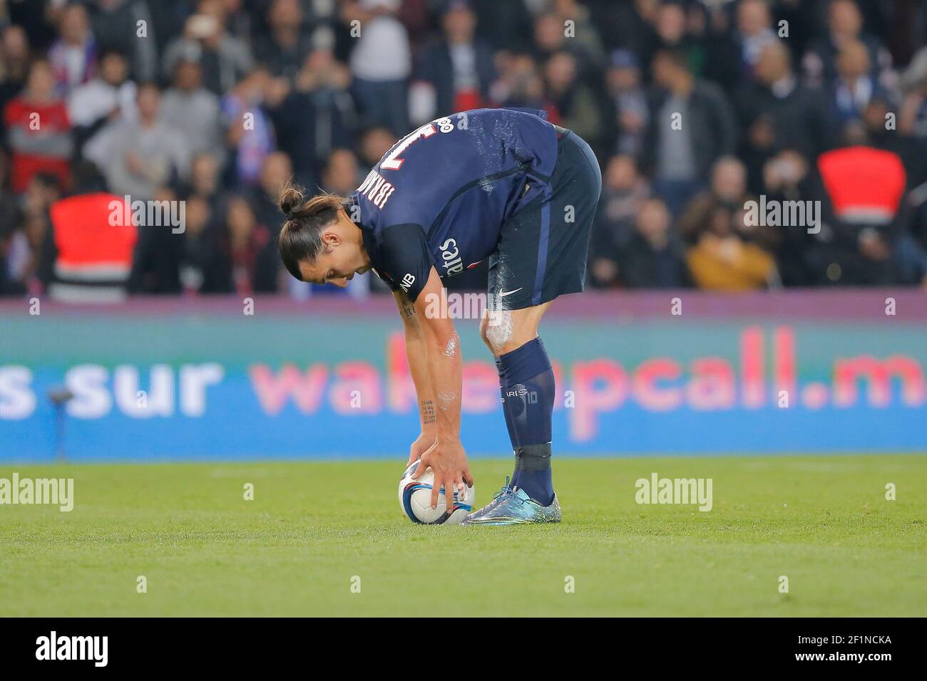 Zlatan Ibrahimovic (psg) during the French championship L1 football match  between Paris Saint Germain and Olympique de Marseille on October 4, 2015  at Parc des Princes stadium in Paris, France. Photo Stephane