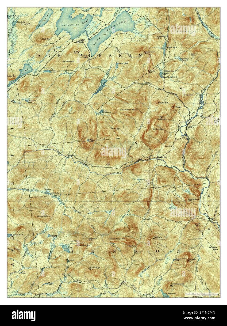 Lake Pleasant, New York, map 1907, 162500, United States of America by