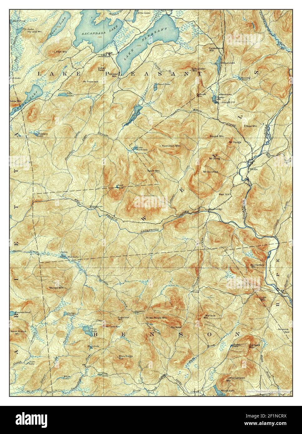 Lake Pleasant, New York, map 1907, 162500, United States of America by