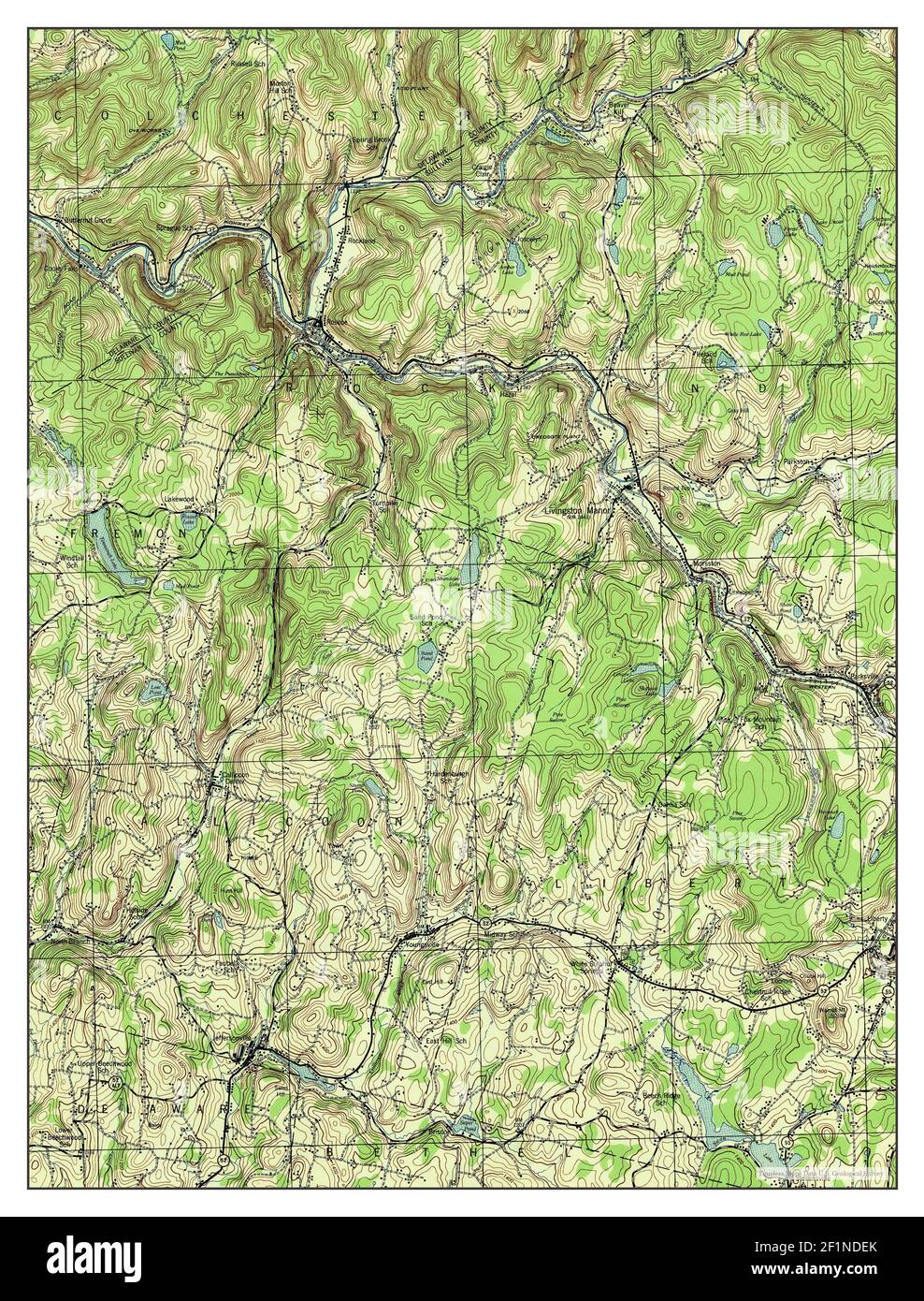 Livingston Manor, New York, map 1944, 162500, United States of America