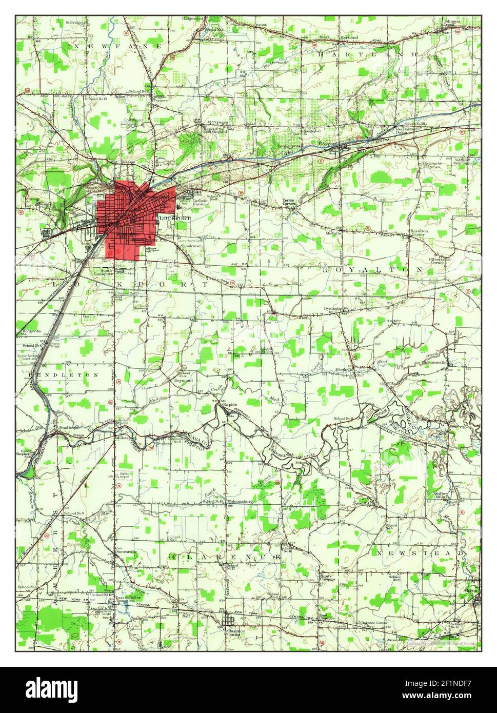 Lockport, New York, map 1948, 162500, United States of America by