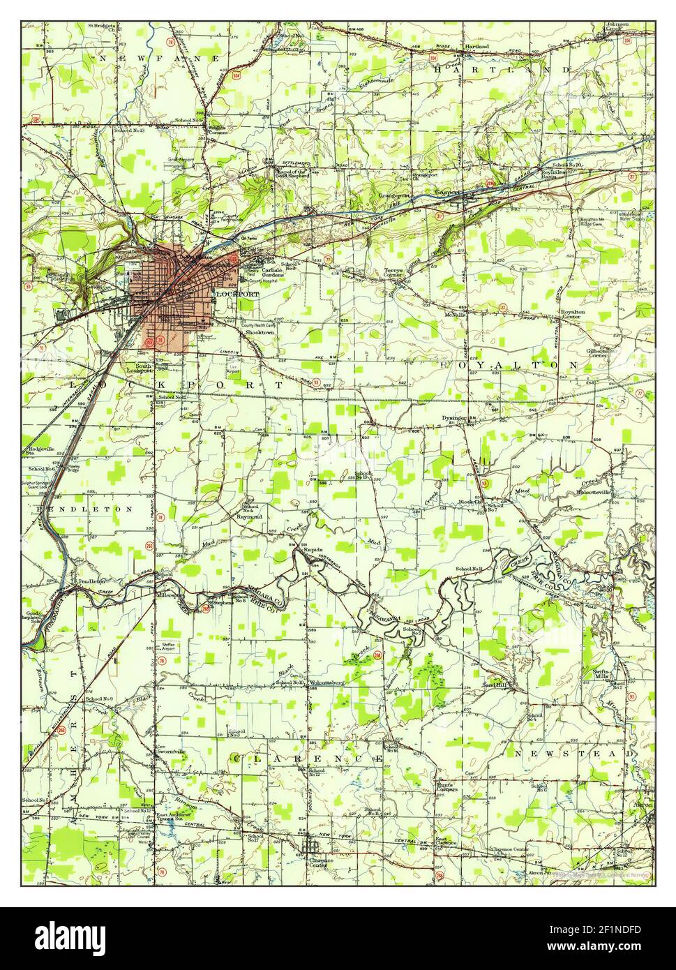 Lockport, New York, map 1948, 162500, United States of America by
