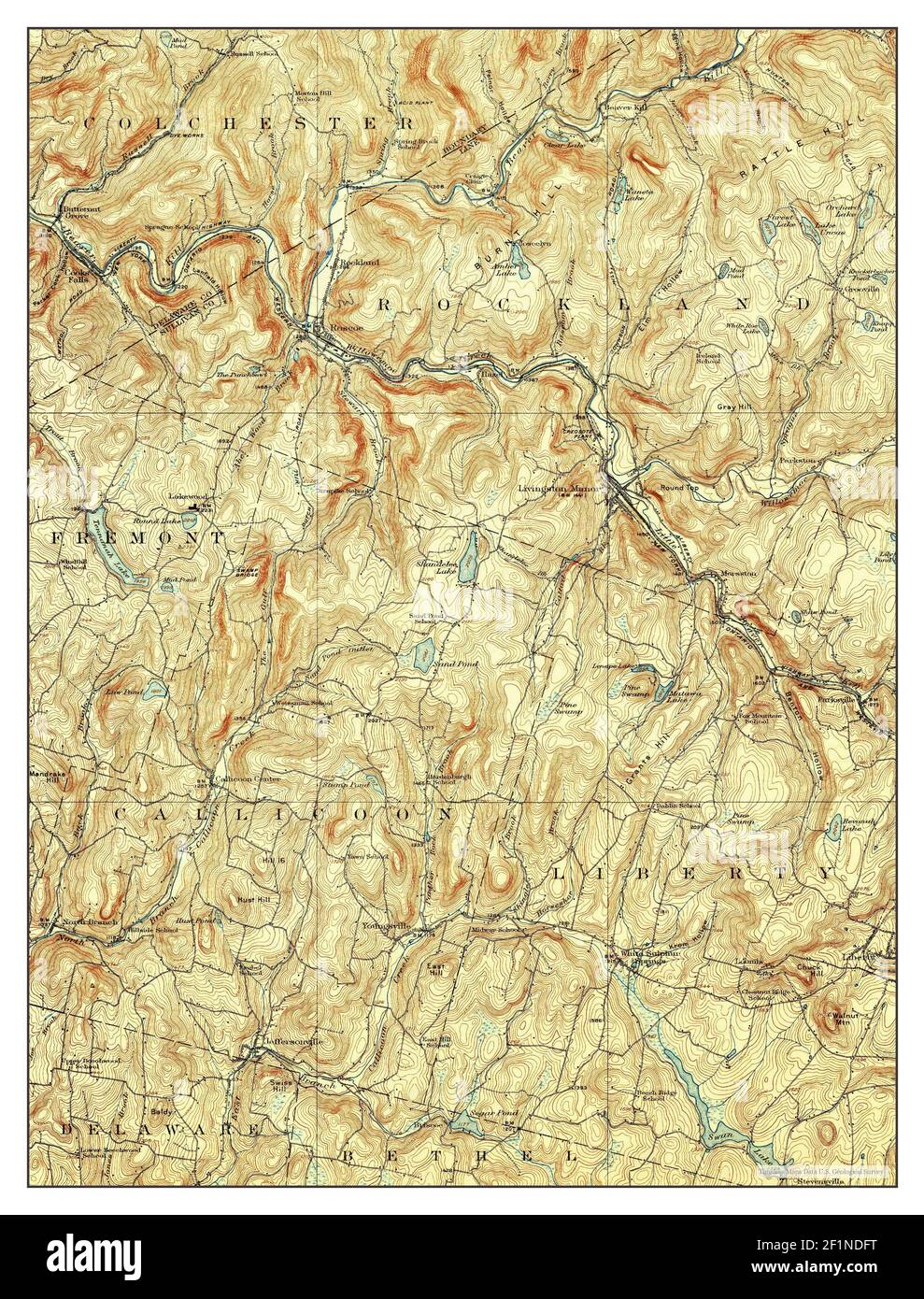 Map of livingston manor Cut Out Stock Images & Pictures Alamy