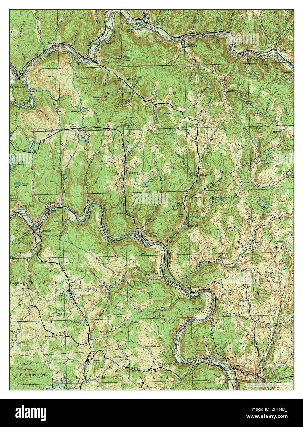 Long Eddy, New York, map 1944, 162500, United States of America by