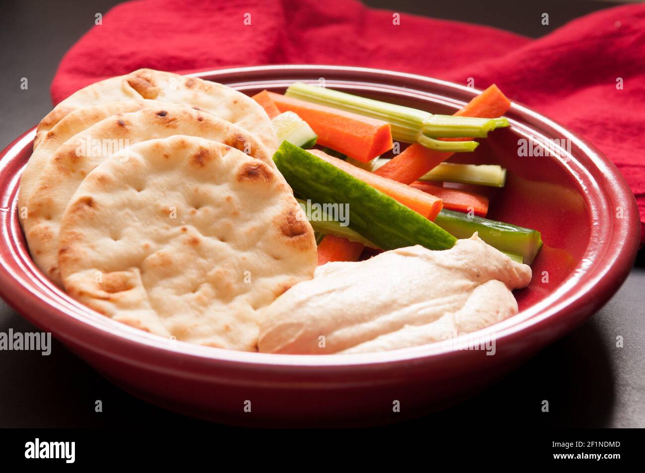 Hummus With Vegetables And Pita Bread Platter Bread High Resolution ...