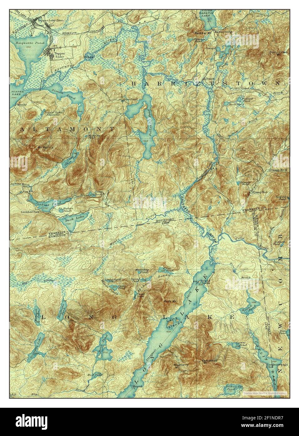 Long Lake, New York, map 1904, 162500, United States of America by