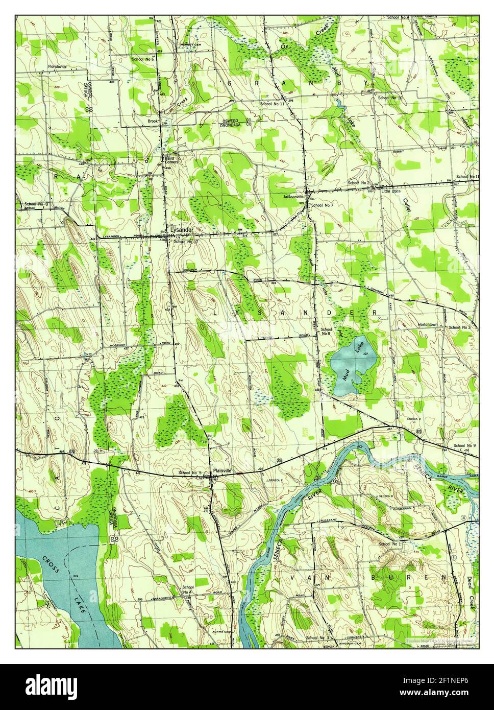 Lysander, New York, map 1943, 1:31680, United States of America by Timeless Maps, data U.S. Geological Survey Stock Photo
