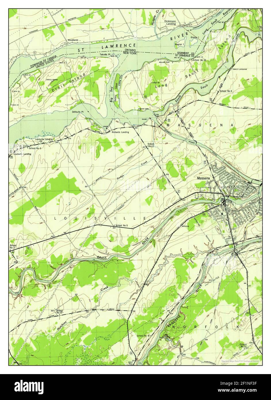 Massena, New York, map 1943, 131680, United States of America by