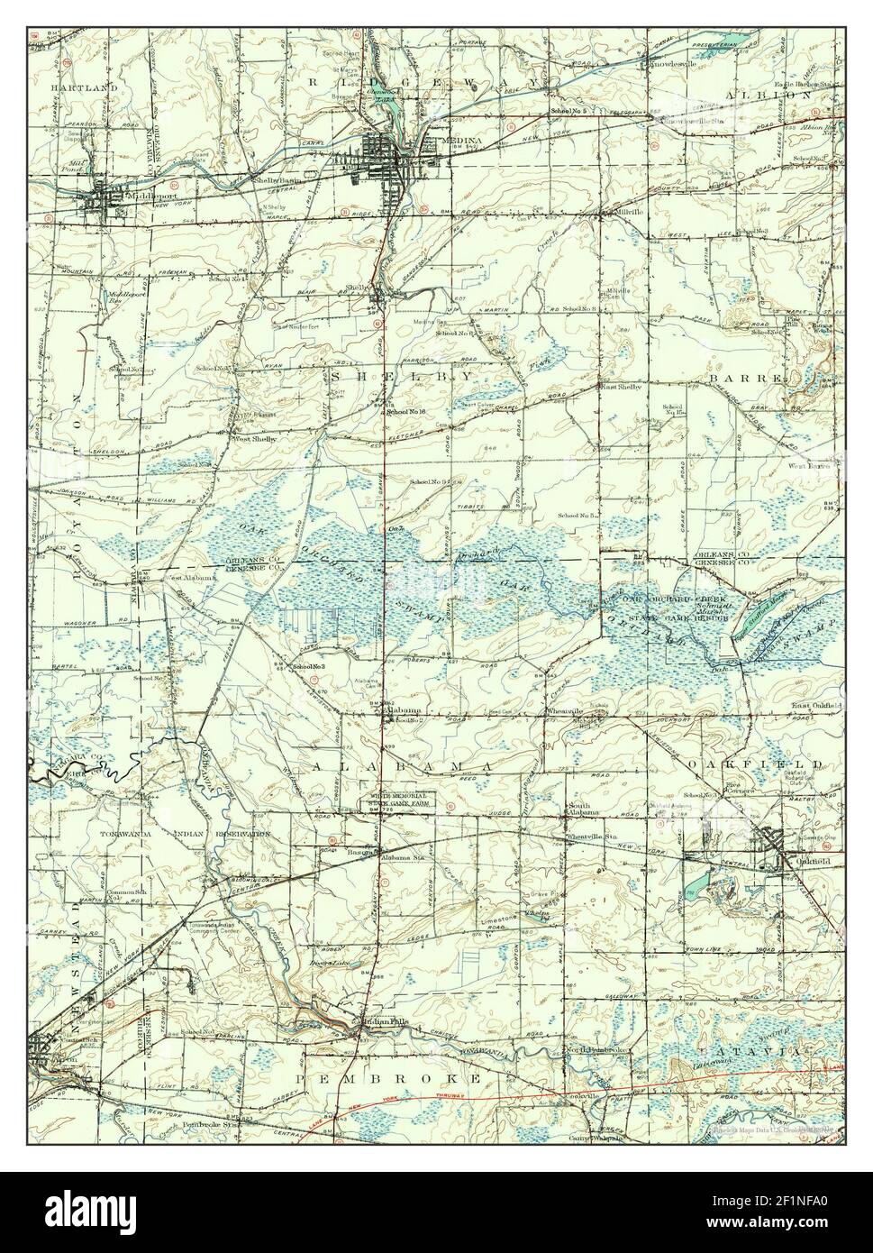 Medina, New York, map 1950, 162500, United States of America by