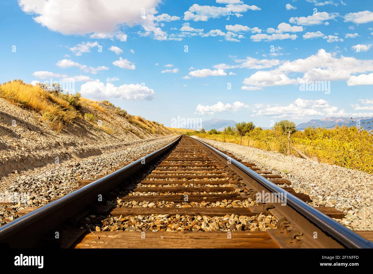 Railroad track background hi-res stock photography and images - Alamy
