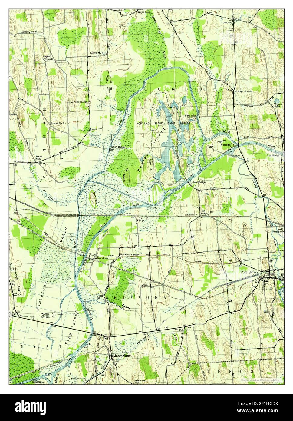 Montezuma, New York, map 1943, 131680, United States of America by
