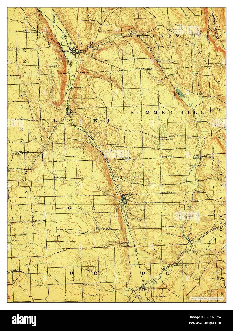Moravia, New York, map 1902, 162500, United States of America by
