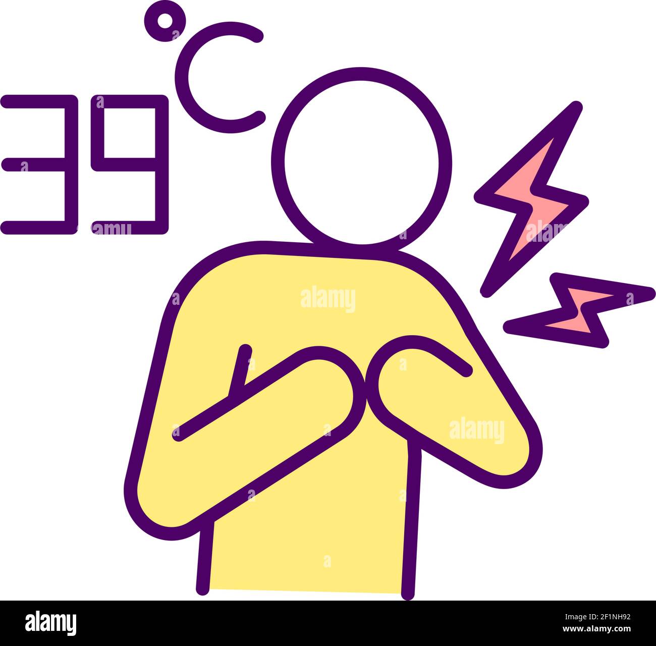 Chest pain fever Stock Vector Images - Alamy