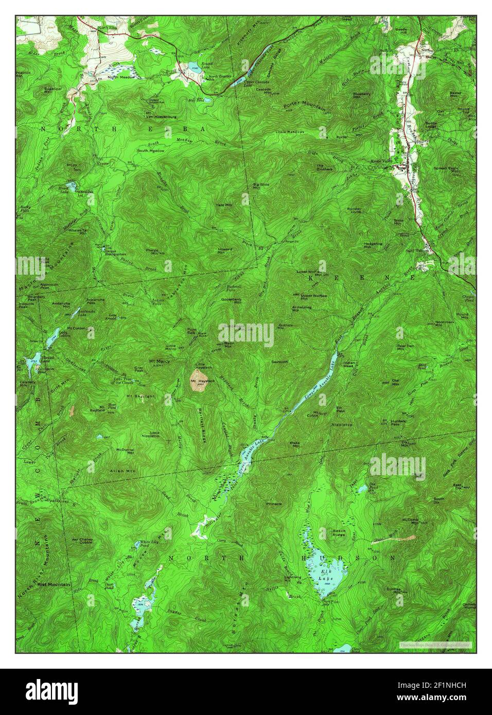 Mount Marcy, New York, map 1953, 162500, United States of America by