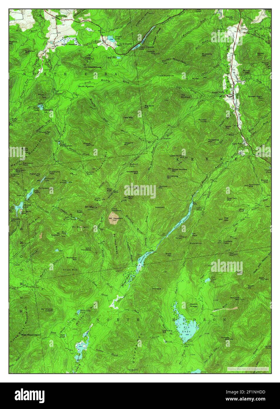 Mount Marcy, New York, map 1953, 162500, United States of America by