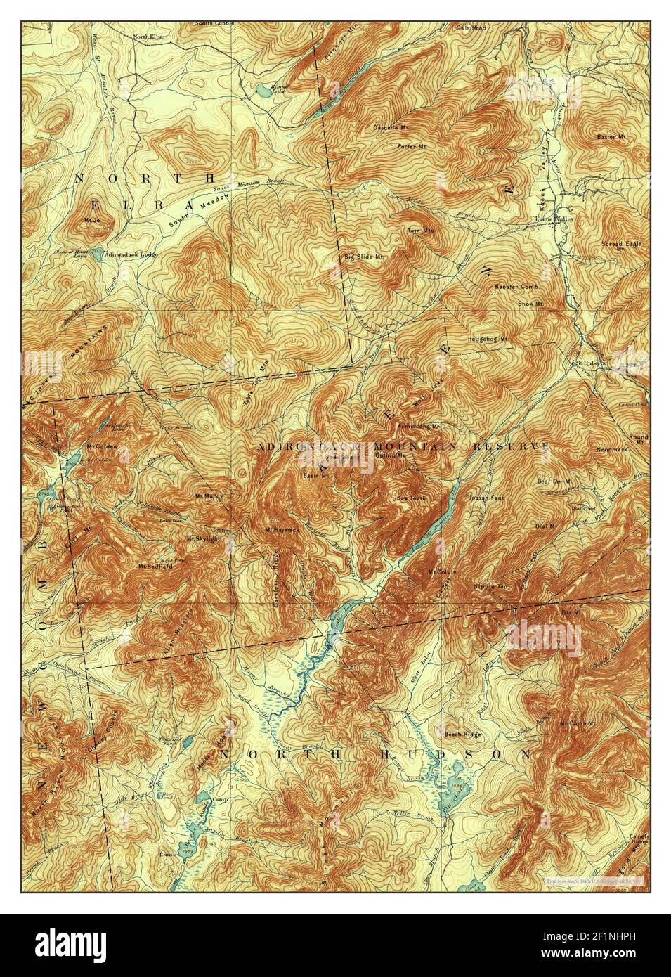 Mt Marcy, New York, map 1902, 162500, United States of America by