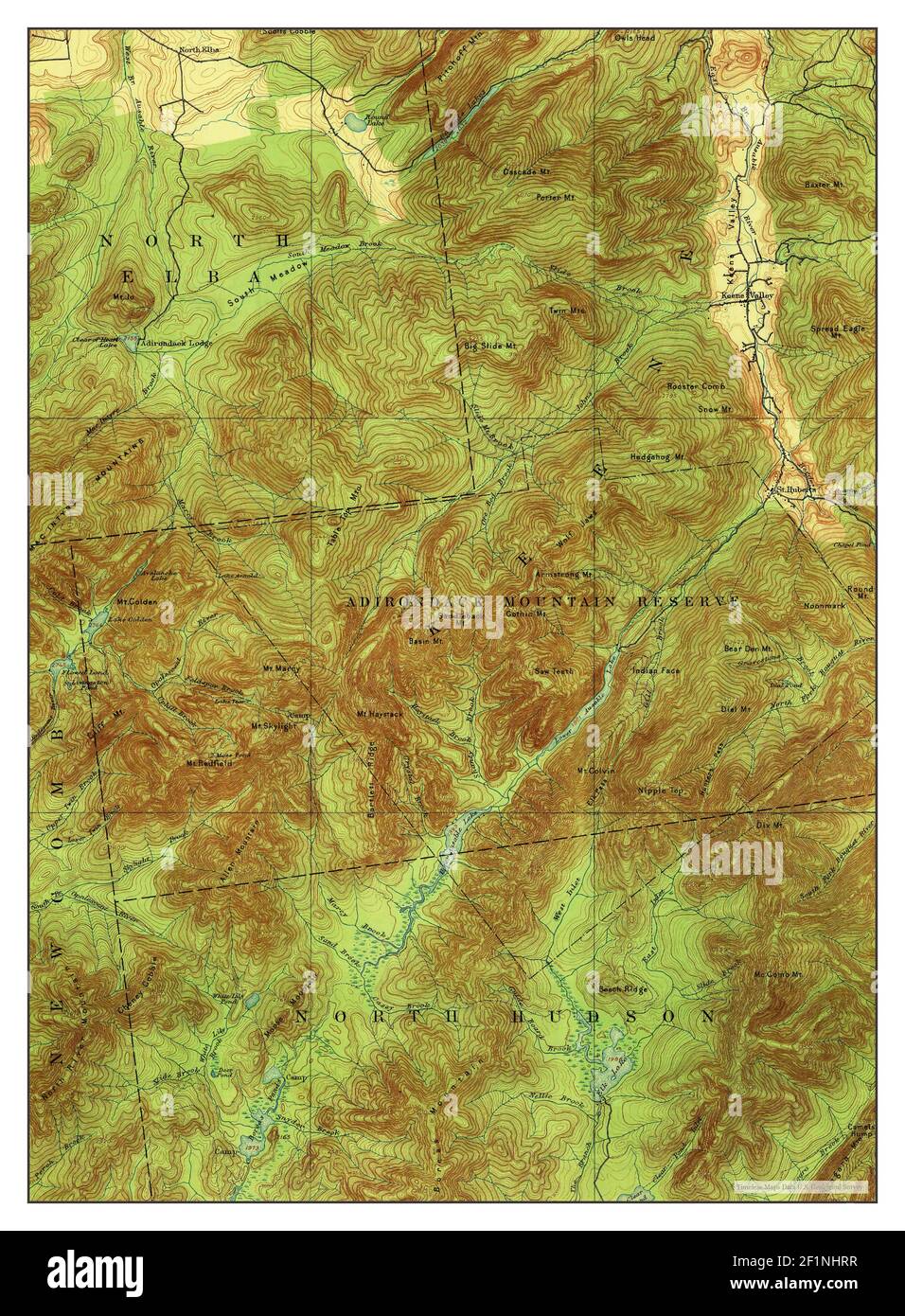 Mt Marcy, New York, map 1902, 162500, United States of America by