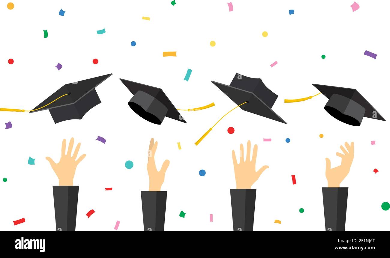 Graduating students of pupil hands Stock Vector Image & Art - Alamy
