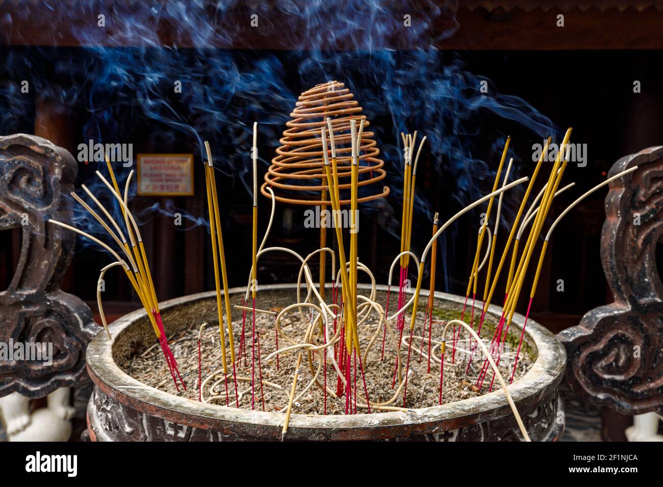 incense sticks in a buddhist temple Stock Photo - Alamy