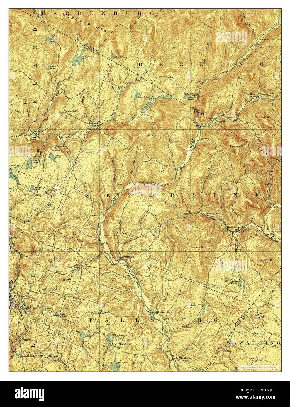 Neversink, New York, map 1910, 162500, United States of America by