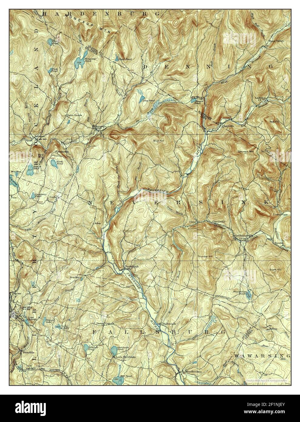 Neversink, New York, map 1910, 162500, United States of America by
