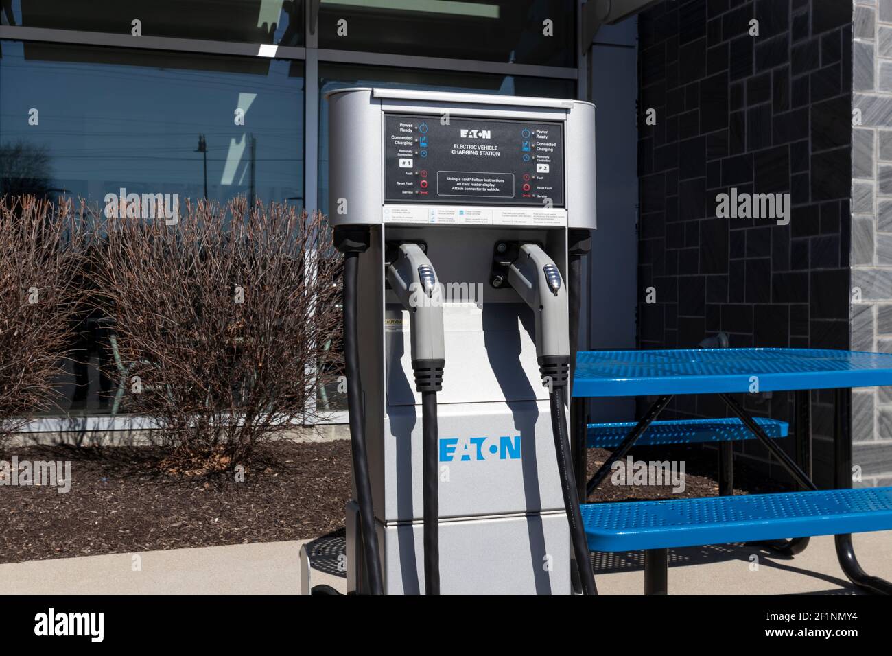 Indianapolis Circa March 2021 Eaton EV charging station. Eaton