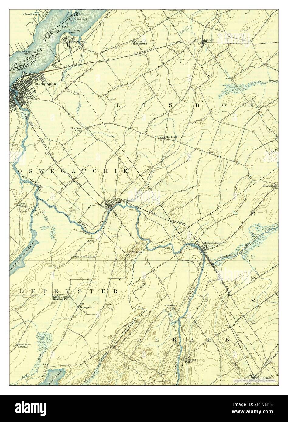 Ogdensburg, New York, map 1905, 162500, United States of America by