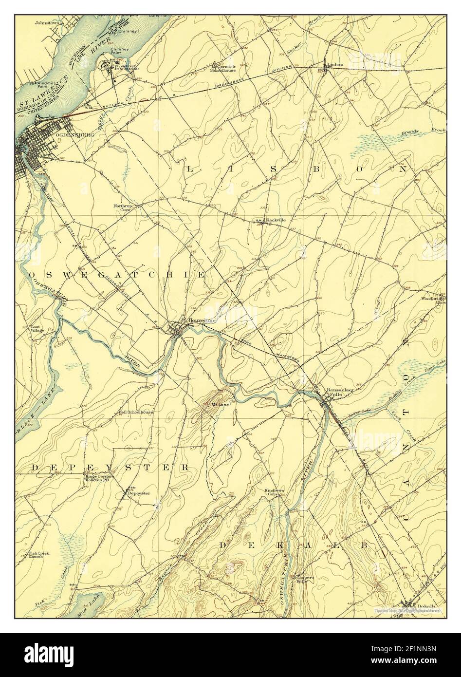 Ogdensburg, New York, map 1905, 162500, United States of America by