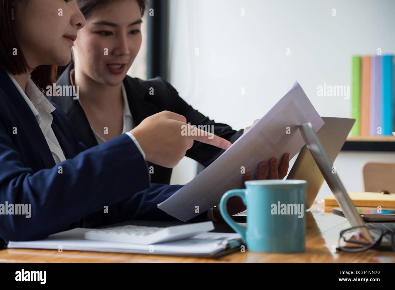 Young of Asian Business startup team briefing plan project. creative startup business people group in office Stock Photo