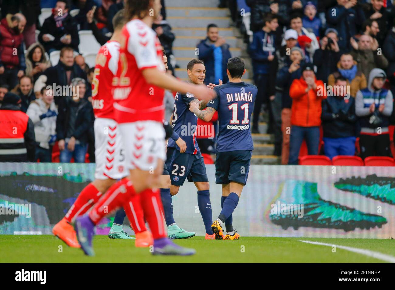 Gregory Van Der Wiel Psg Scored The First Goal For Paris Edinson Roberto Paulo Cavani Gomez Psg El Matador El Botija Florestan Angel Di Maria Psg During The French Championship Ligue 1 Gregory Van Der Wiel Psg Scored The First Goal For Paris Edinson Roberto Paulo Cavani Gomez Psg El Matador El Botija Florestan Angel Di Maria Psg During The French Championship Ligue 1