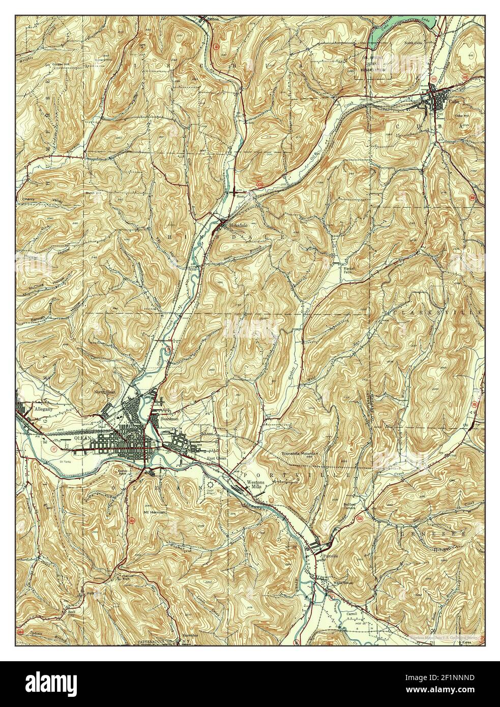Map of olean new york Cut Out Stock Images & Pictures Alamy