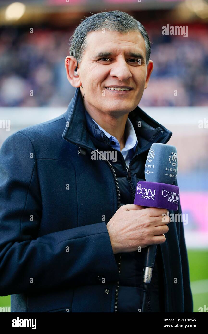 Mohamed Louadahi (BeIN Sports) during the French Championship Ligue 1  football match between Paris Saint Germain FC and Montpellier HSC on March  3, 2016 at Parc des Princes stadium in Paris, France -