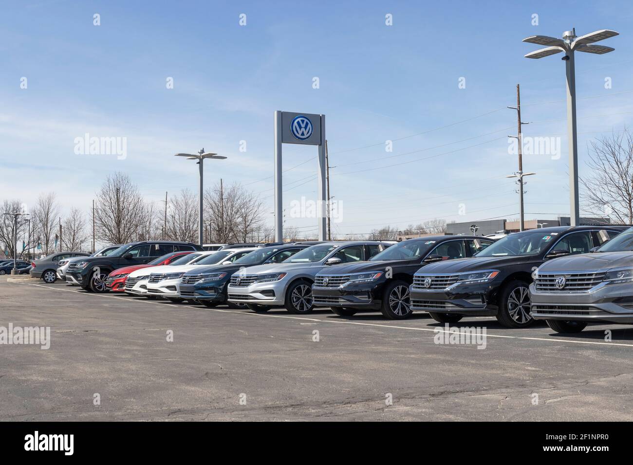Indianapolis Circa March 2021 Volkswagen Cars and SUV Dealership. VW
