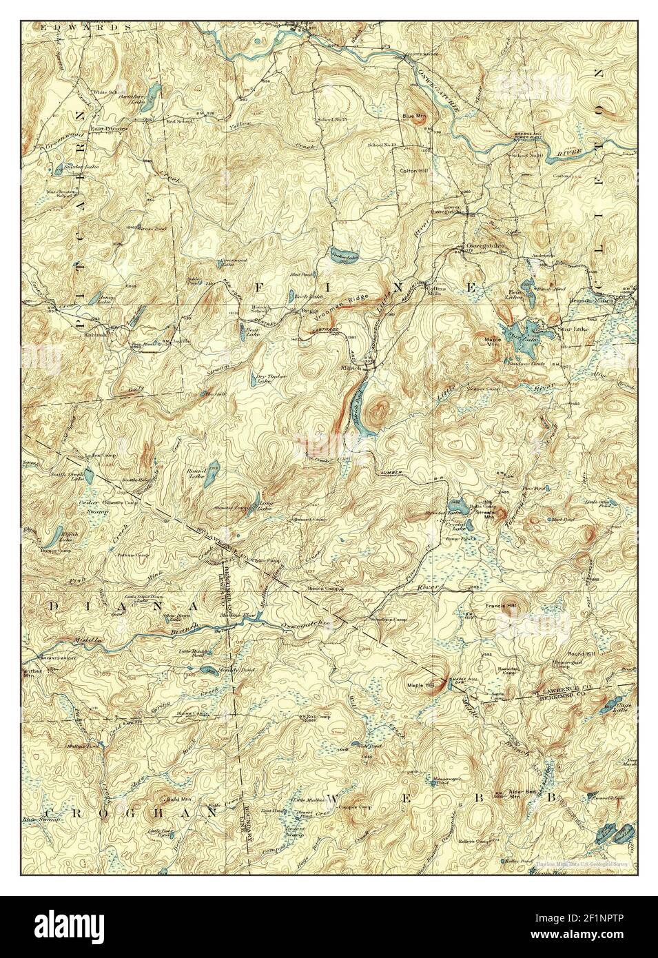 Oswegatchie, New York, map 1918, 162500, United States of America by